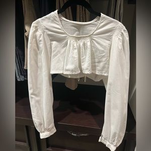 Vintage white super cropped top